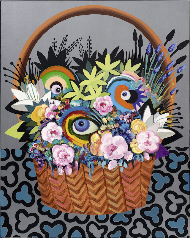 Stefanie Gutheil flower bouquet oil on canvas 5x4feet2014 300dpi xs